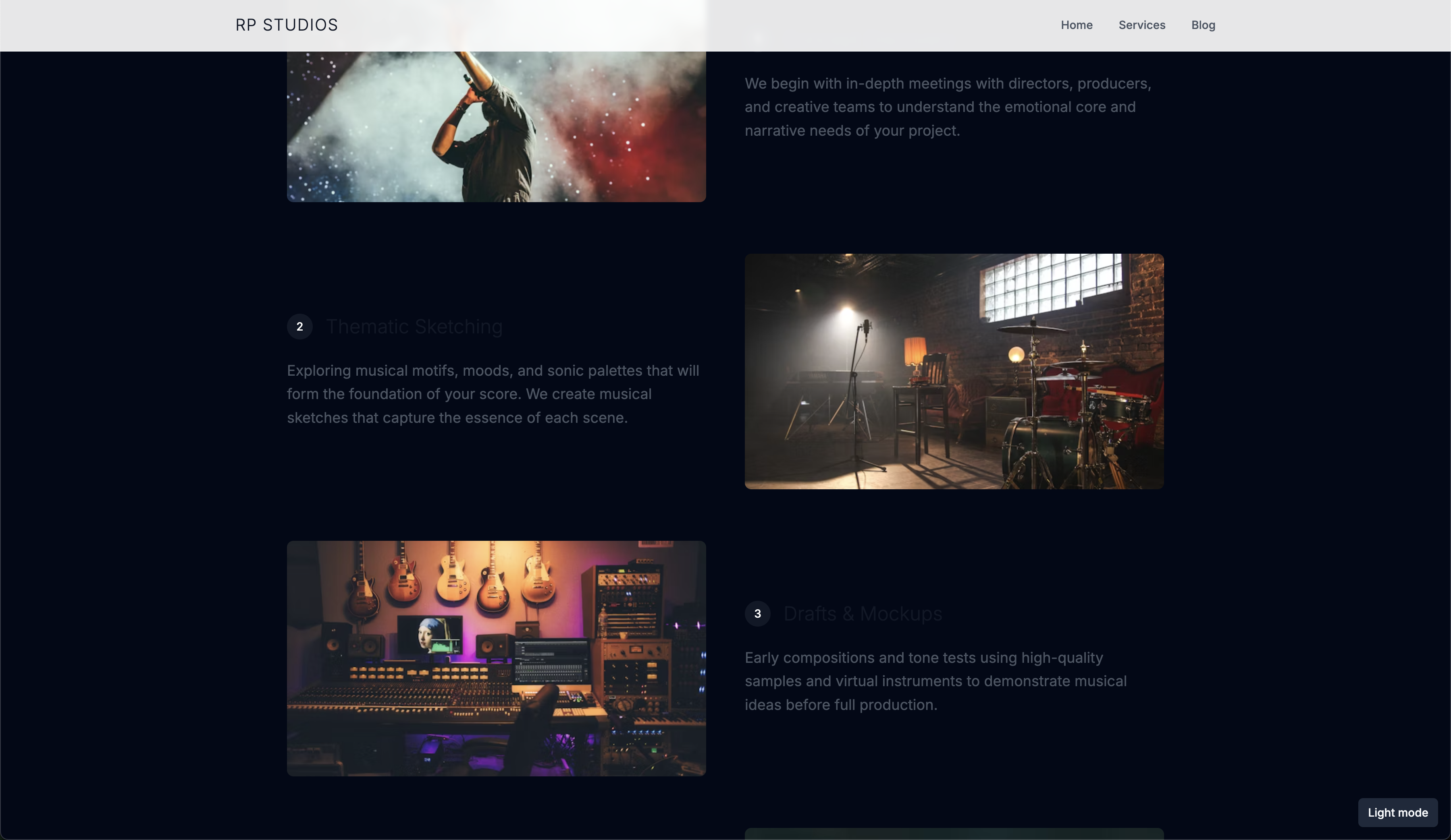 Music Studio Website